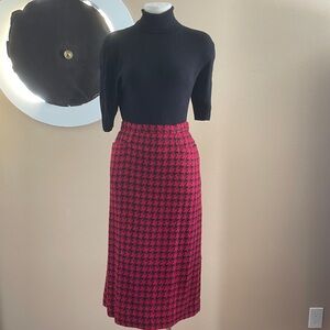 Vintage Stanley Blacker Long Pencil Skirt – Wool, Fully Lined, sz 12. Modern 6